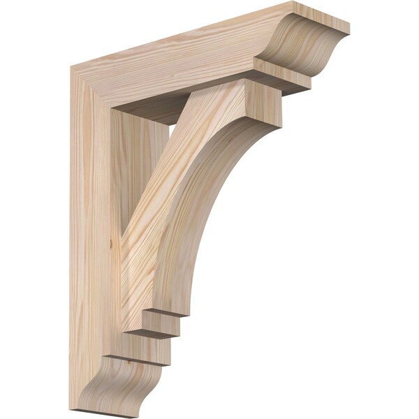 Ekena Millwork Imperial Traditional Smooth Bracket w/ Offset Brace, Douglas Fir, 5 1/2"W x 18"D x 22"H BKT0604X18X22IMP01SDF - main